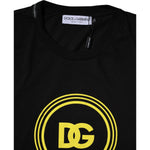 Dolce & Gabbana Black Logo Print Cotton Crew Neck T-shirt TSH86707-46