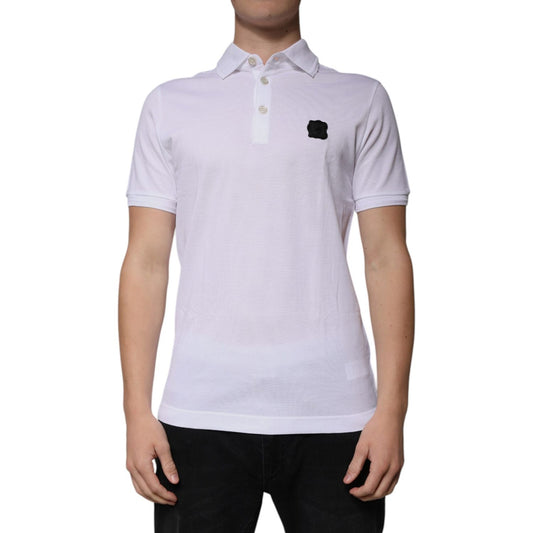 Dolce & Gabbana Dolce & Gabbana White Collared Short Sleeves Polo T-shirt TSH87433-48