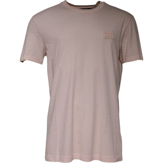 Dolce & Gabbana Dolce & Gabbana Beige Logo Crew Neck Short Sleeves T-shirt TSH87444-54