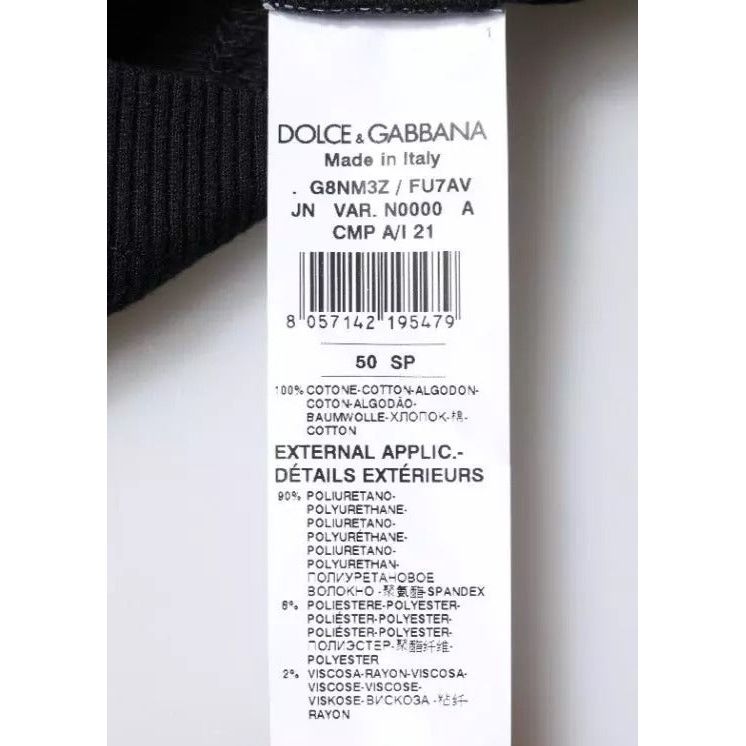 Dolce & Gabbana Black Cotton Sleeveless Round Neck Tank T-shirt TSH87445-50