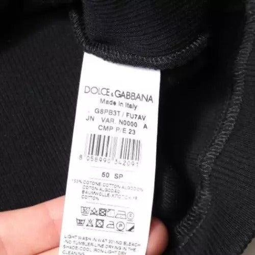 Dolce & Gabbana Black Cotton Sleeveless Round Neck Tank T-shirt TSH87448-50