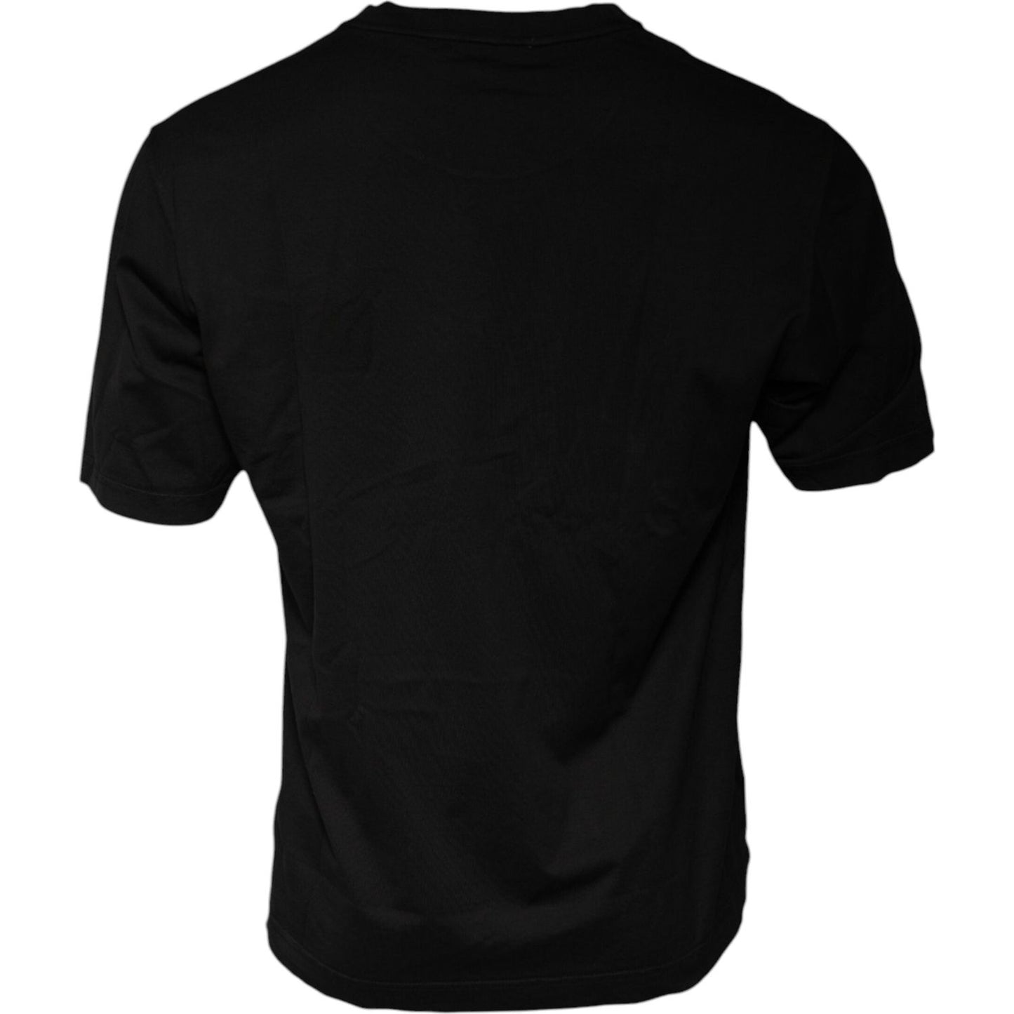 Dolce & Gabbana Black Cotton Crew Neck Short Sleeves T-shirt TSH87455-48