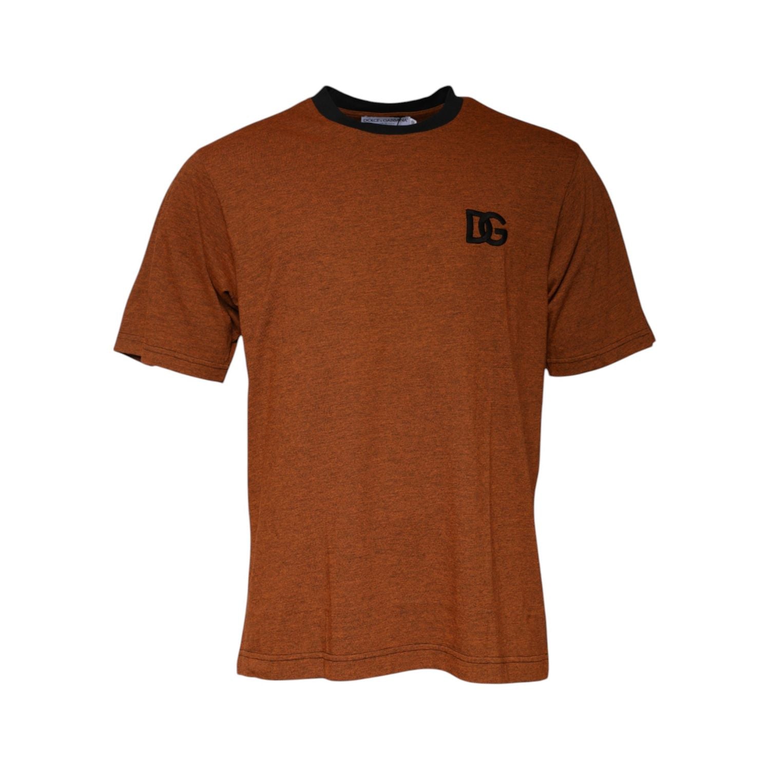 Dolce & Gabbana Brown DG Logo Polyester Crew Neck T-shirt