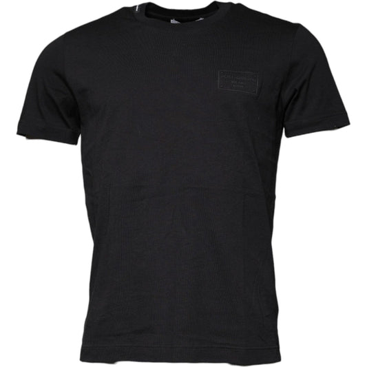 Dolce & Gabbana Dolce & Gabbana Black Cotton Crew Neck Short Sleeves T-shirt TSH87648-48