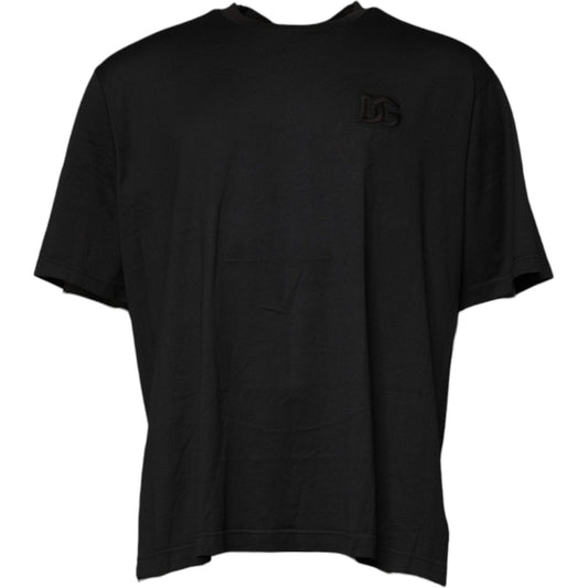 Dolce & Gabbana Black Logo Crew Neck Short Sleeves T-shirt TSH87684-58