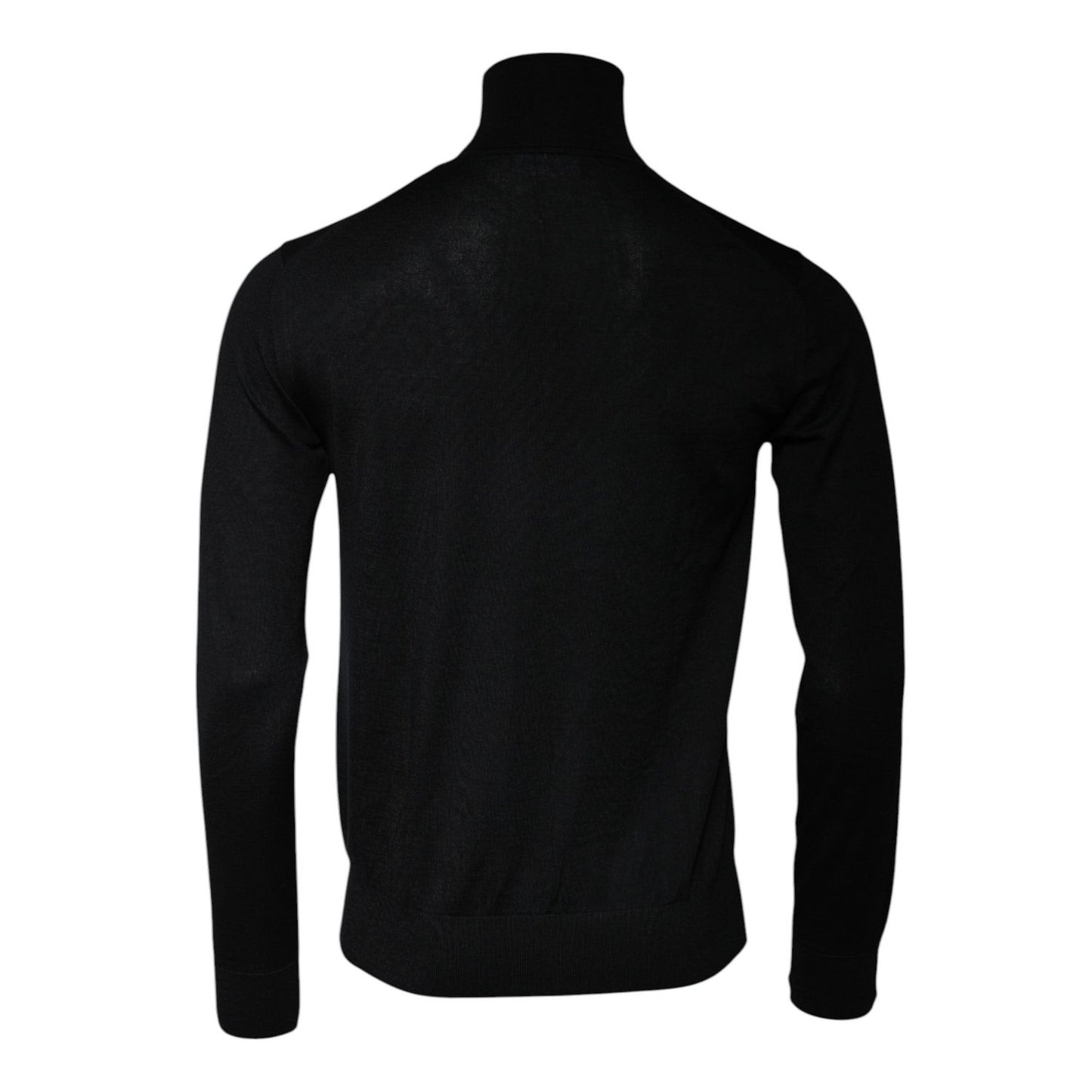 Dolce & Gabbana Black Cashmere Turtleneck Pullover Sweater