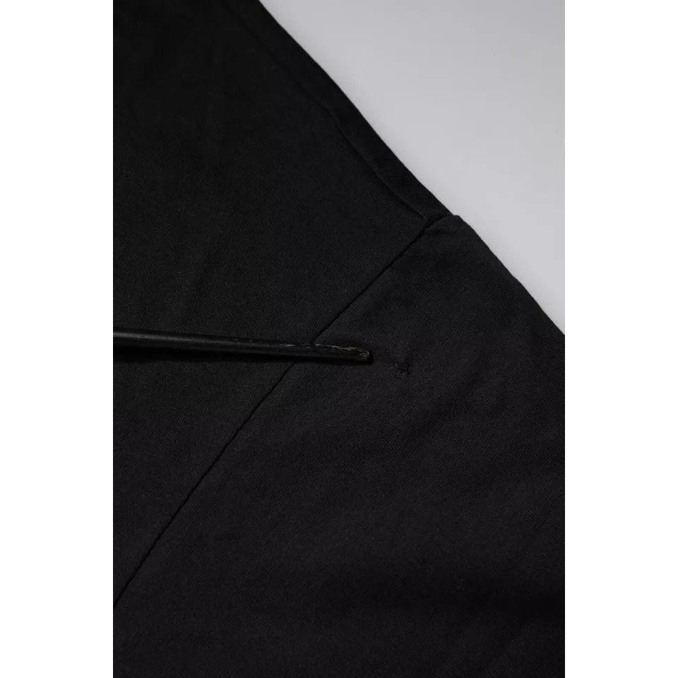 Dolce & Gabbana Black Logo Print Cotton Short Sleeves T-shirt