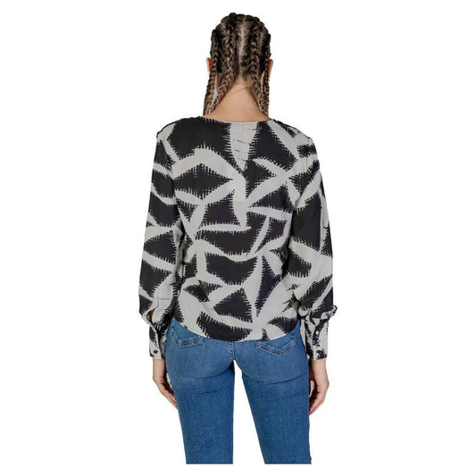 Jacqueline De Yong Black Recycled Polyester Blouse JA-14838900009-IT40|S