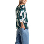 Street One Green Viscose Blouse ST-15165500150-IT36|XXS