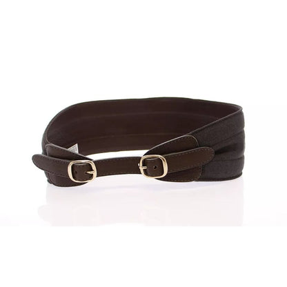 Dolce & Gabbana Brown D&G Leather Linnen Logo Belt