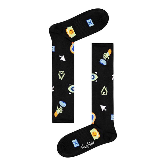 Happy Socks Black Cotton Tights & Sock