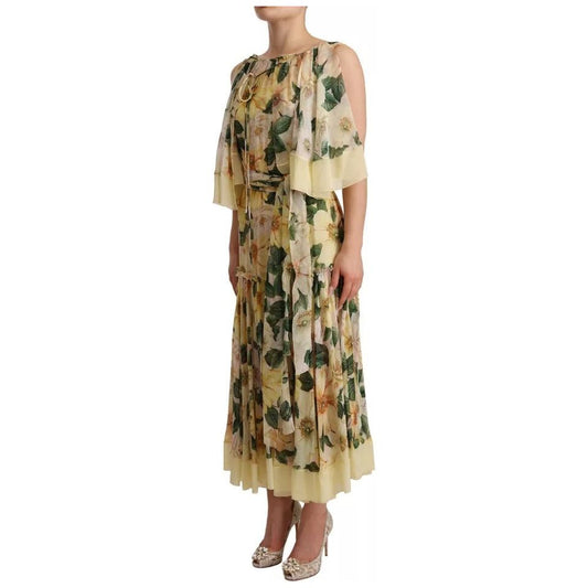 Dolce & Gabbana Multicolor Silk Floral Print Long Maxi Dress DR28249-36