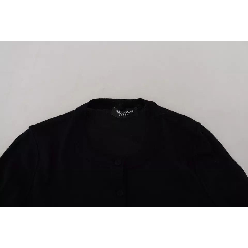 Dolce & Gabbana Black Crewneck Long Sleeves Pullover Sweater