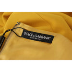 Dolce & Gabbana Yellow Viscose Sleeveless Sheath Midi Dress DR28718-38
