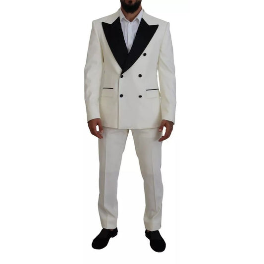 Dolce & Gabbana White Double Breasted 2 Piece SICILIA Suit