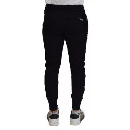 Dolce & Gabbana Black Cotton Blend Jogger Sweatpants Pants
