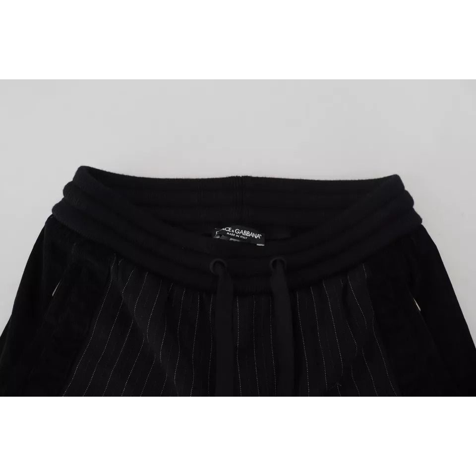 Dolce & Gabbana Black Cotton Blend Jogger Sweatpants Pants
