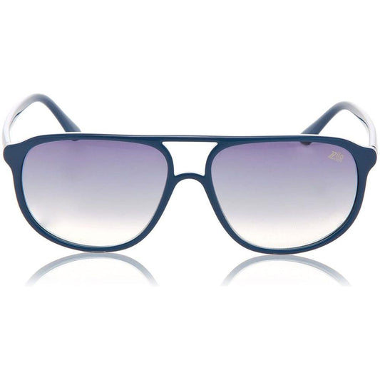 Lozza blue injected unisex sunglasses with electric blue glossy frame and gradient lenses, measures 58/15/140mm.