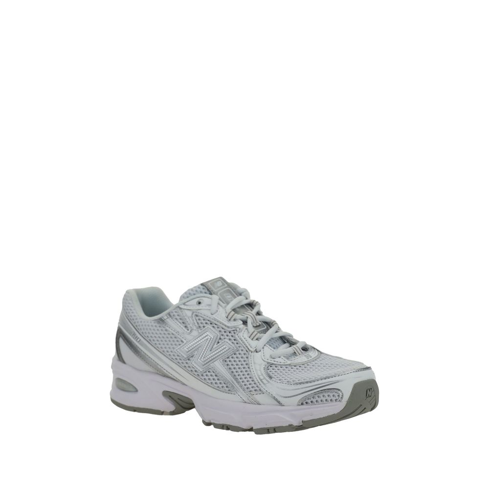 New Balance White Polyurethane Athletic Sneakers