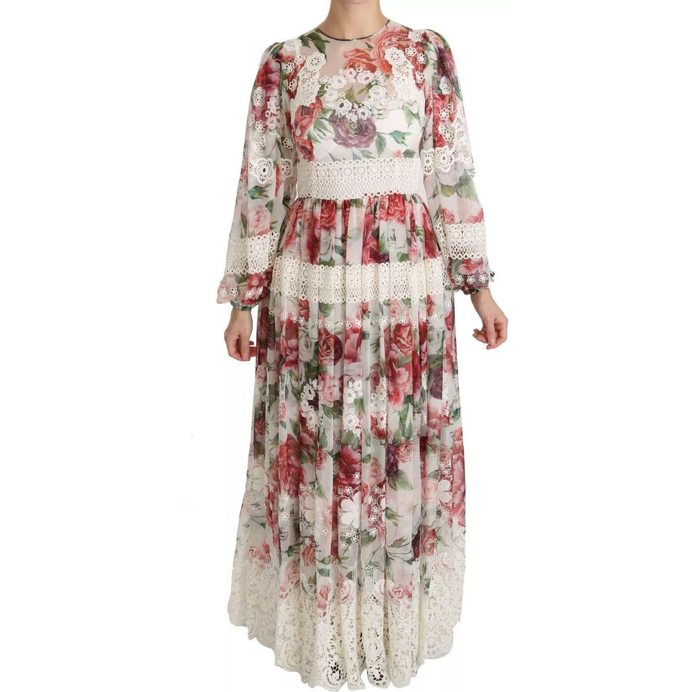 Dolce & Gabbana Multicolor Floral Maxi Sheath Dress DR2159-38