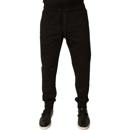 Dolce & Gabbana Black Cotton Jogger Men Sweatpants Pants PAN75666-48