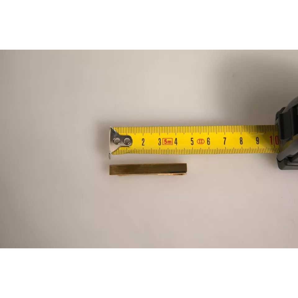 Dolce & Gabbana Gold Tone Brass Logo Branded Tie Clip Bar