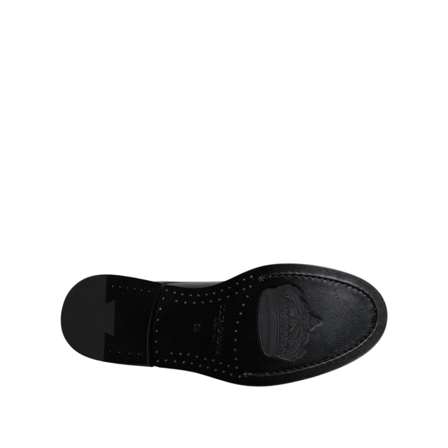 Dolce & Gabbana Black Patent Leather Derby Lace Up Formal Dress Shoes