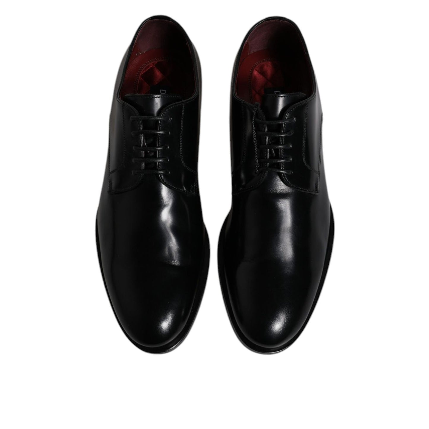 Dolce & Gabbana Black Calfskin Leather Derby Lace Up Formal Dress Shoes