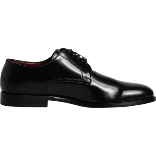 Dolce & Gabbana Black Calfskin Leather Derby Lace Up Formal Dress Shoes MV6779-39.5