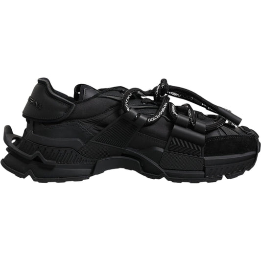 Dolce & Gabbana Black Low Top Space Lace Up Sneakers Shoes MV6664-39