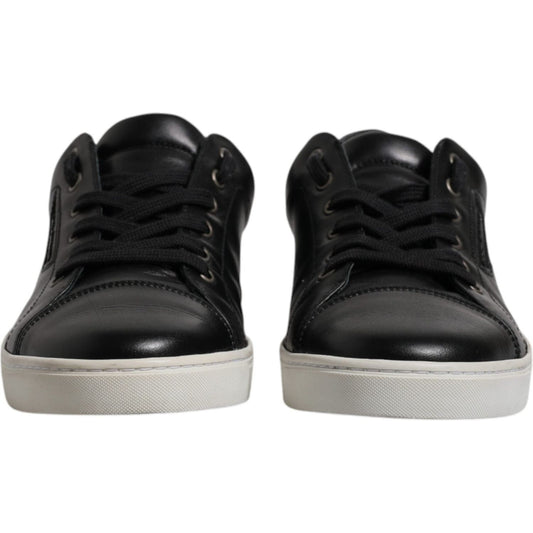 Dolce & Gabbana Black London Nappa Leather Men Sneakers Shoes MV6722-40