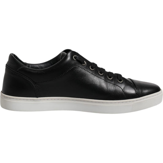 Dolce & Gabbana Black London Nappa Leather Men Sneakers Shoes MV6722-40