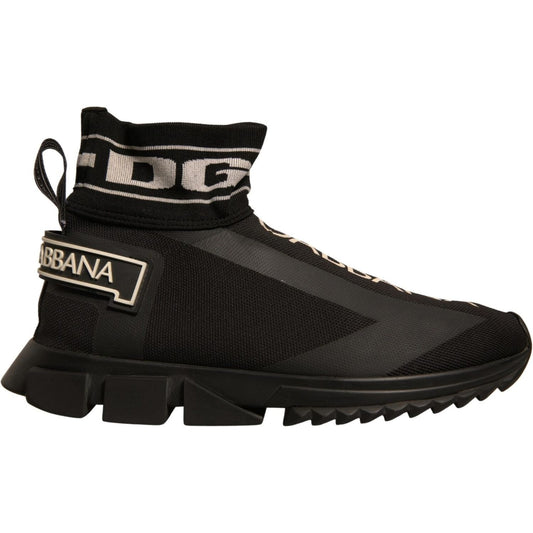 Dolce & Gabbana Black White High Top Sorrento Sneakers Shoes