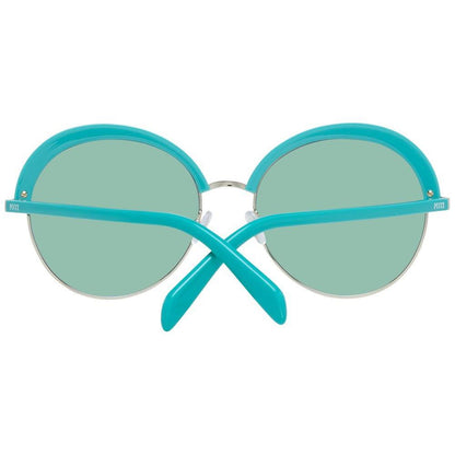 Emilio Pucci Turquoise Metal & Plastic Sunglasses