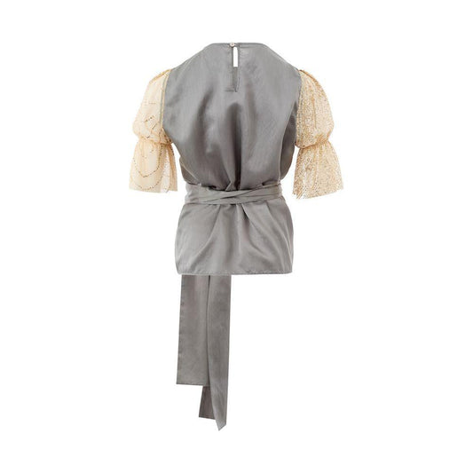 Lardini Elegant Multicolor Silk-Linen Top LA-1107667-IT40|S