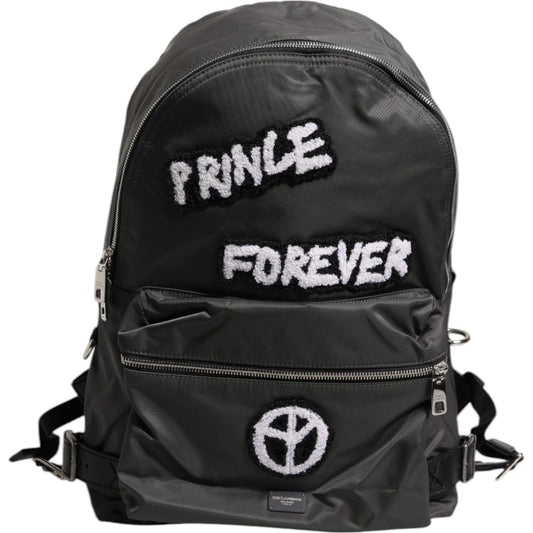 Dolce & Gabbana Gray Nylon Prince Forever School Travel Men Backpack Bag