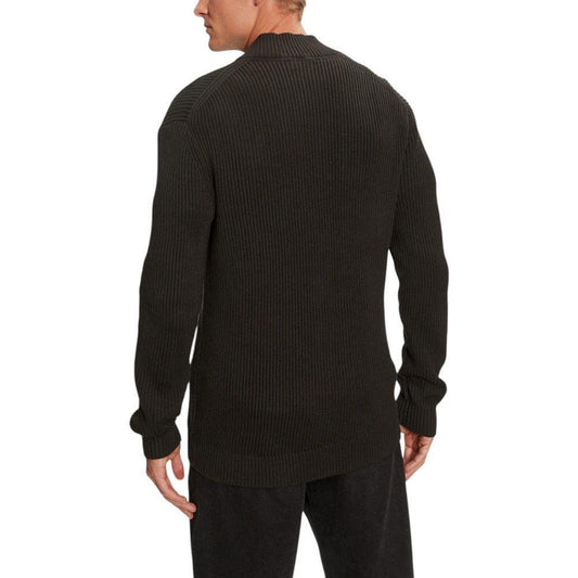 Calvin Klein Jeans Black Cotton Cardigan CA-16499600009-IT48 | L