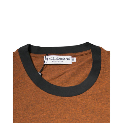 Dolce & Gabbana Brown DG Logo Polyester Crew Neck T-shirt
