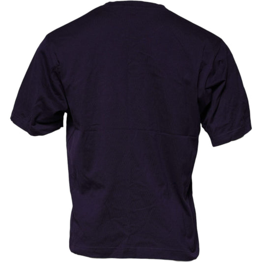Dolce & Gabbana Purple DG Logo Cotton Crew Neck T-shirt TSH878563-50