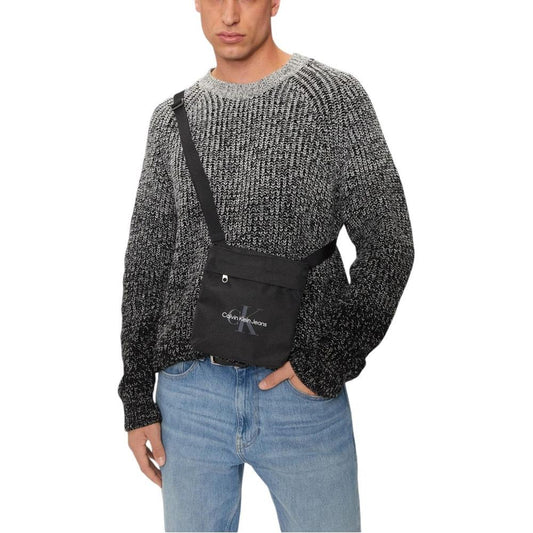 Calvin Klein Jeans Black Recycled Polyester Messenger Bag Calvin Klein Jeans Dark Slate Gray