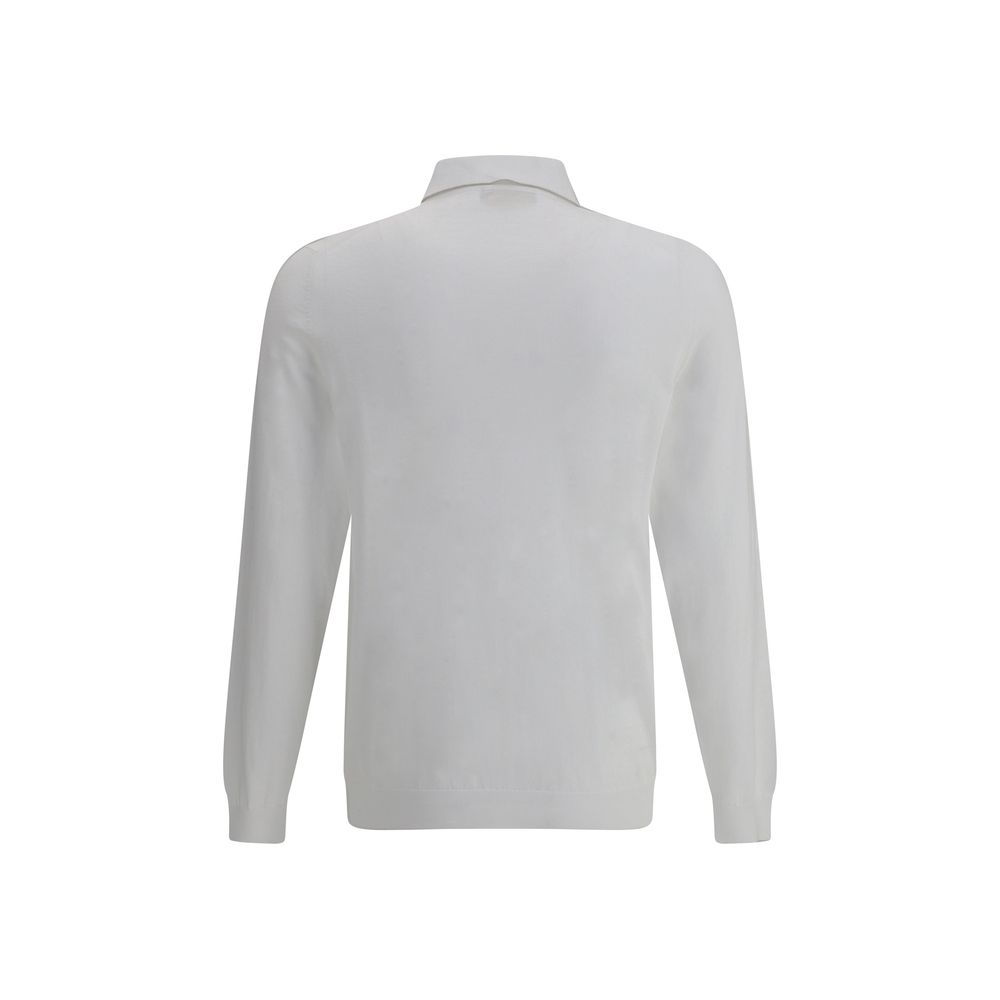 Svevo White Cotton Polo Shirt