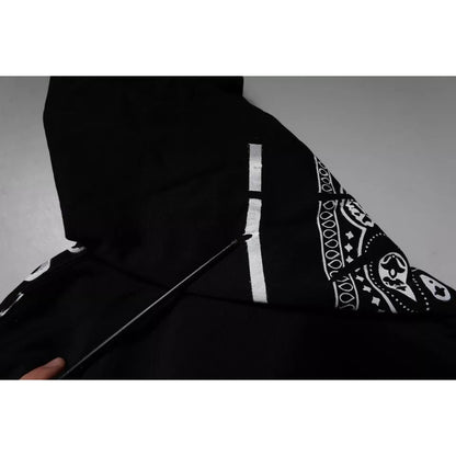 Dolce & Gabbana Black Bandana Hooded Men Sweatshirt Sweater
