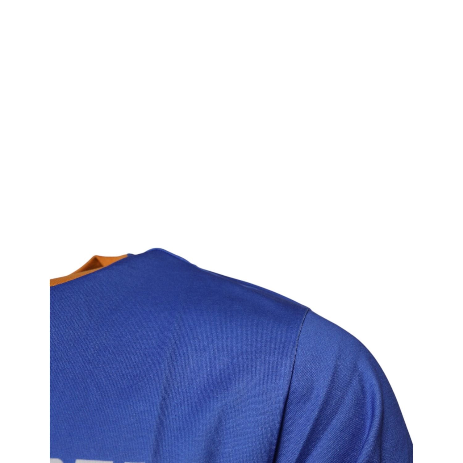 Dolce & Gabbana Blue Graphic Print Cotton Crew Neck T-shirt