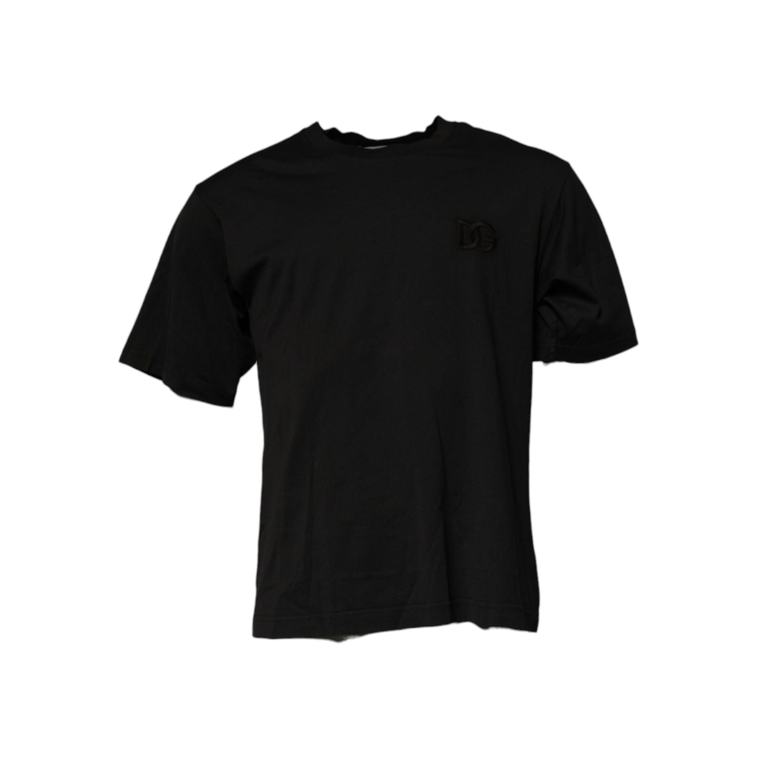Dolce & Gabbana Black DG Logo Cotton Crew Neck T-shirt