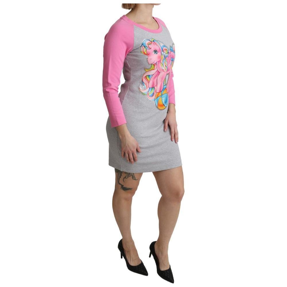 Moschino Gray Cotton Dress MO-1001-40