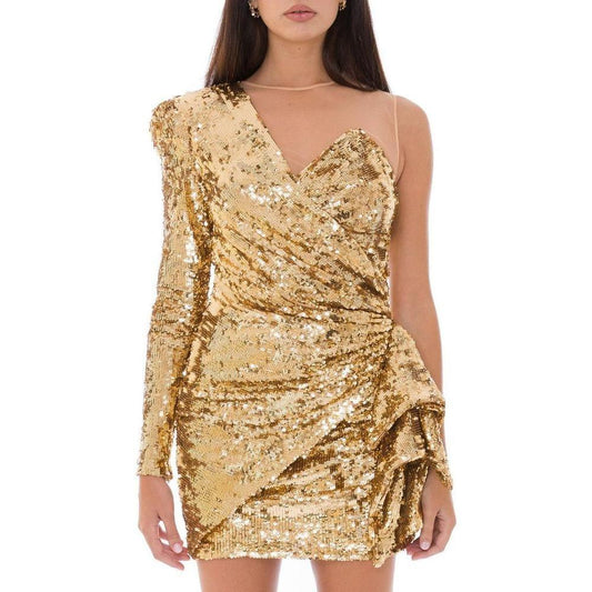 Elisabetta Franchi Yellow Polyamide Dress