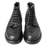 Dolce & Gabbana Black Leather Boot DO-1068-EU44/US11