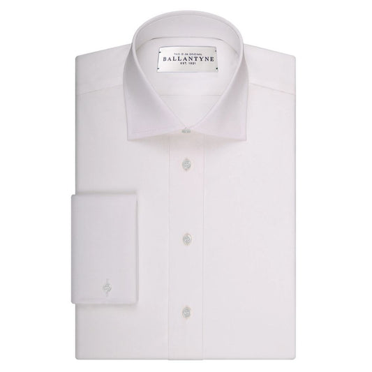 Ballantyne White Cotton Shirt BA-1080-40