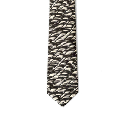 Giorgio Armani Black And White Silk Tie