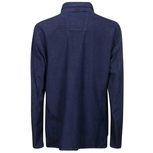 Herno Blue Linen Men Jacket